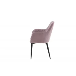 Komfort Spisebordsstol - Sort og Støvet Rosa