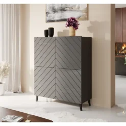 Kommode ABETO mat grafit/ glans grafit