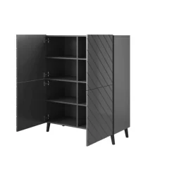 Kommode ABETO mat grafit/ glans grafit