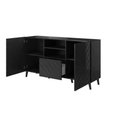 Kommode ABETO mat Hvid/ glans Hvid