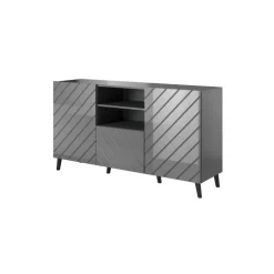 Kommode ABETO mat Hvid/ glans Hvid