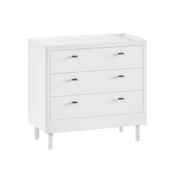 Kommode i bøg med 3 skuffer – Forrest, hvid