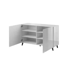 Kommode KOM2D REJA Hvid Glans/Hvid Glans