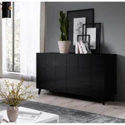 Kommode KOM2D REJA Sort Glans/Sort Glans