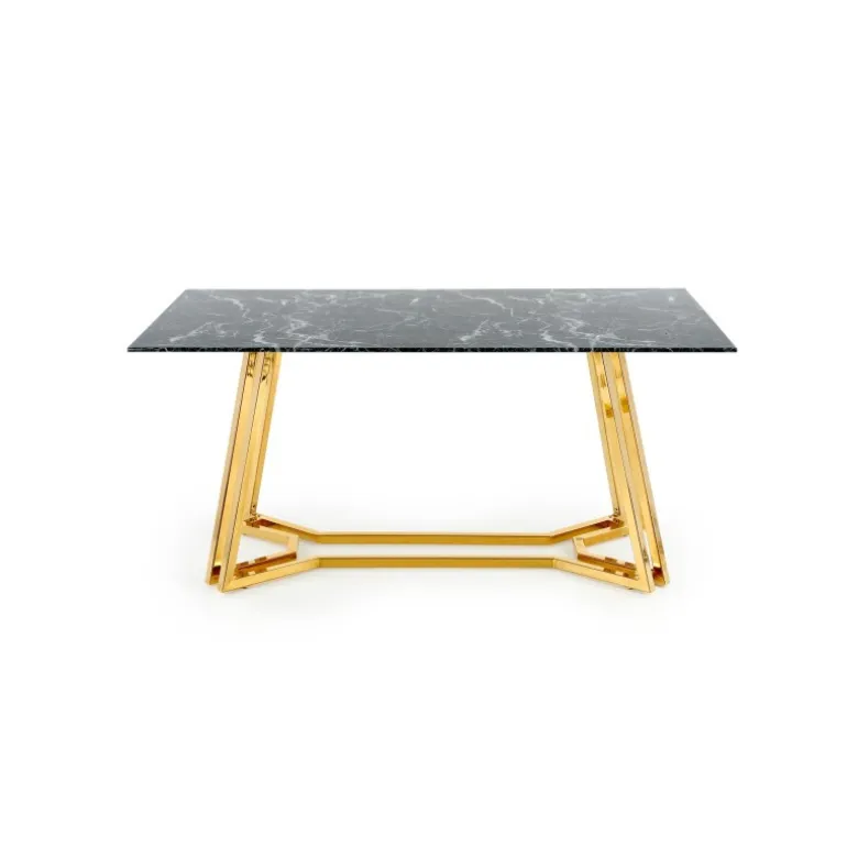 KONAMI bord, - top - Sort marmor, ben - guld