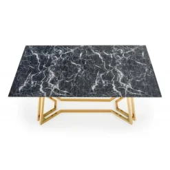 KONAMI bord, - top - Sort marmor, ben - guld