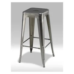 Korona barstol i grå malet lakeret stål