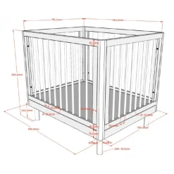 Kravlegård Forrest Bøg 95 × 75 cm – Hvid