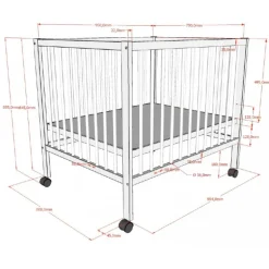 Kravlegård i bøg 95 × 75 cm – Natur (Dino)
