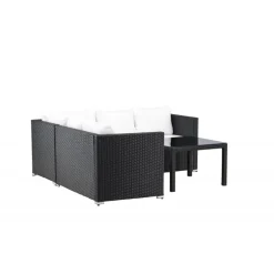 Kuba Have Hjørnesofa Sæt - Sort