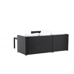 Kuba Have Hjørnesofa Sæt - Sort