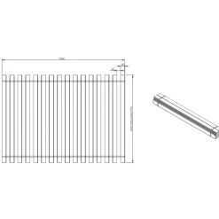 Lamelbund 90 × 200 cm – rulle, 16 lameller i massivt træ