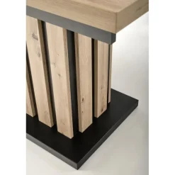 LAMELLO Spisebord med udtræk, håndværker eg / Sort