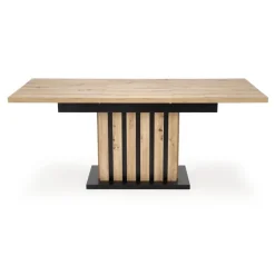 LAMELLO Spisebord med udtræk, håndværker eg / Sort