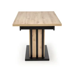 LAMELLO Spisebord med udtræk, håndværkseg / Sort