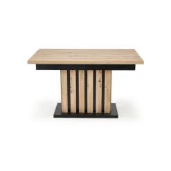 LAMELLO Spisebord med udtræk, håndværkseg / Sort