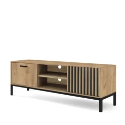 LAMINO TV bord 180cm - craft eg og Sort