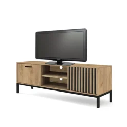 LAMINO TV bord 180cm - craft eg og Sort