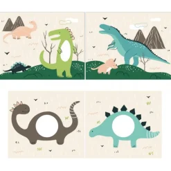 Legeforhæng til halvhøj seng – Dino, beige (PINO/SCOTT)