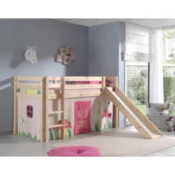 Legeforhæng til halvhøj seng – Spring, lyserød (PINO/SCOTT)