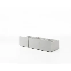 Legetøjskasse sæt til mellemhøj seng – Pino, hvid (3 skuffer)