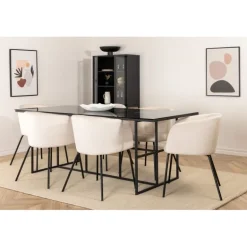 Leif Spisebordssæt - Beige og Sort