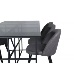 Leif Spisebordssæt - Sort og Grå