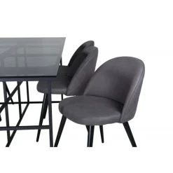 Leif Spisebordssæt - Sort og Grå