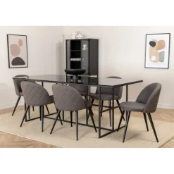 Leif Spisebordssæt - Sort og Grå