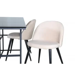 Leif t Spisebordssæt - Beige og Sort