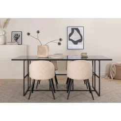 Leif t Spisebordssæt - Beige og Sort