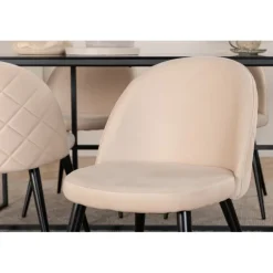 Leif t Spisebordssæt - Beige og Sort