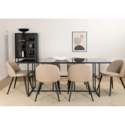 Leif t Spisebordssæt - Beige og Sort