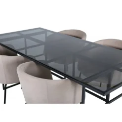 Leif t Spisebordssæt - Beige og Sort