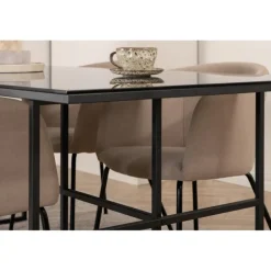 Leif t Spisebordssæt - Beige og Sort