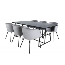 Leif t Spisebordssæt - Sort og Grå