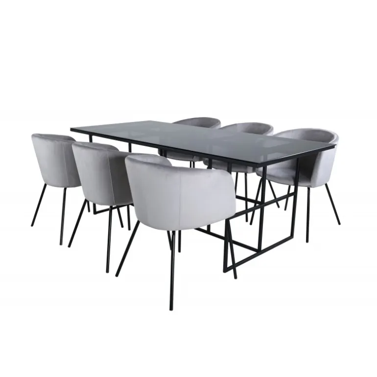 Leif t Spisebordssæt - Sort og Grå