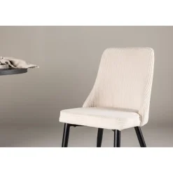 Leone Spisebordsstol - Beige Fløjl