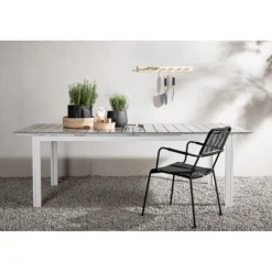 Levels e Spisebord - Grå,Hvid