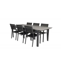 Levels Loungesæt - Havemøbelsæt - Sort,Mørkegrå