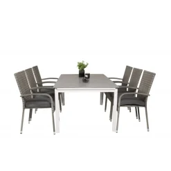 Levels Loungesæt - Havemøbelsæt - Grå,Hvid