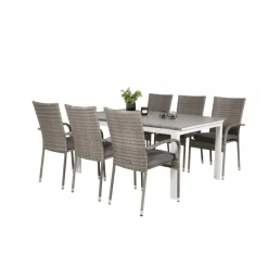 Levels Loungesæt - Havemøbelsæt - Grå,Hvid