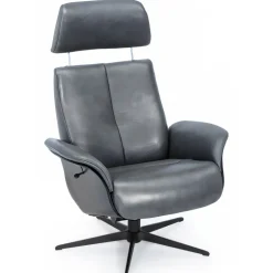 Liam læder lænestol - Sort læder