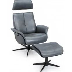 Liam læder lænestol - Sort læder