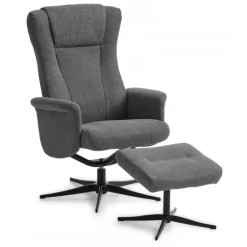 LIAM lænestol inklusiv skammel Austin Anthracite