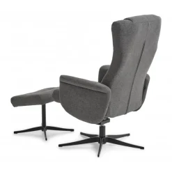 LIAM lænestol inklusiv skammel Austin Anthracite