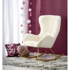 LIBERTO fritidslænestol Creme/guld