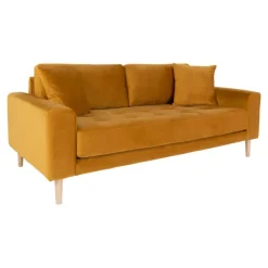 Lido 2,5 Personers Sofa - Sofa i sennepsgult velour