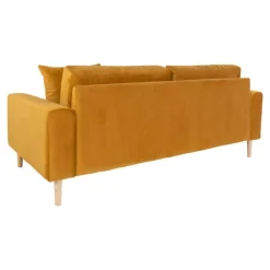 Lido 2,5 Personers Sofa - Sofa i sennepsgult velour