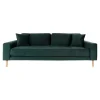 Lido 3 Personers Sofa - Sofa i mørkegrønt velour